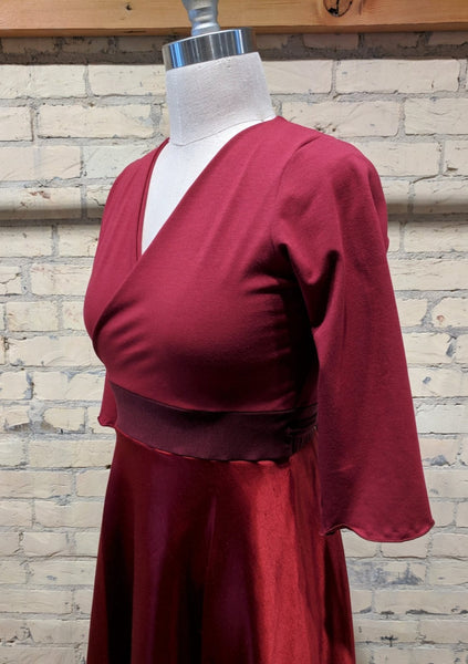 Midi Silk Wrap Dress - Custom Made - Vienna Dress - Handmade Organic Clothing
