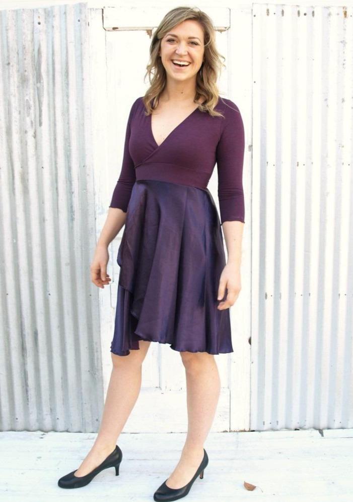 blue dress for baby girl Open-Back Tight Long Prom Dress with Empire Waist Blue Steel / XSmall main image 1