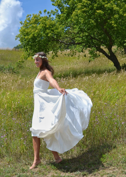 Full Circle Silk Infinity Wedding Dress - Custom Made - Aviana Dress - Handmade Organic Clothing
