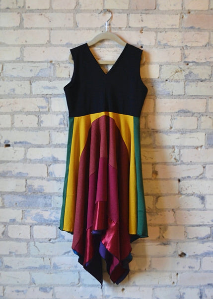 Junior Rainbow Square Dress - Handmade Organic Clothing