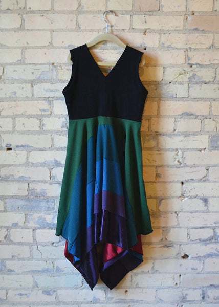 Junior Rainbow Square Dress - Handmade Organic Clothing