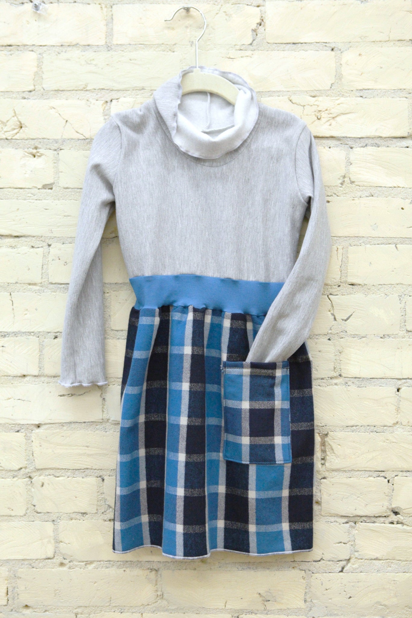 Blue Plaid Dress (3-5 Years)