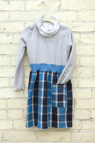 Blue Plaid Dress (3-5 Years)