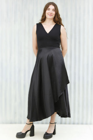 Black Victoria Wrap Dress