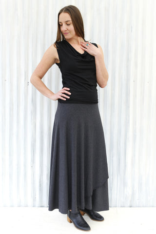 Granite Stripe Maxi Wrap Skirt