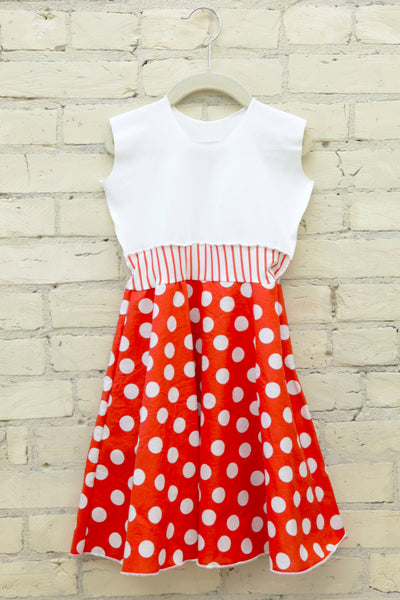 Big Red Polka Dot Dress (3-5 Years)