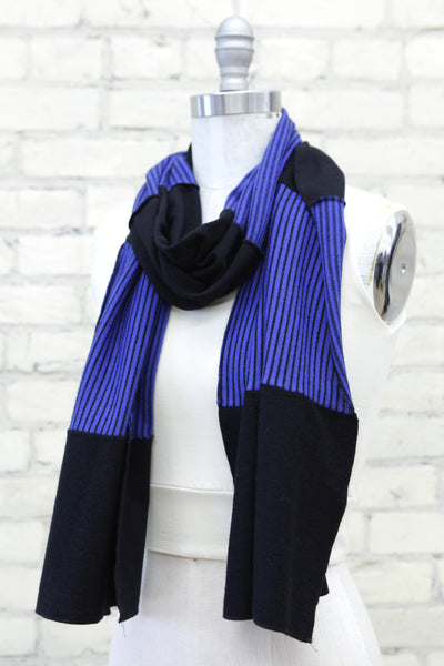 Blue Breton Patchwork Scarf