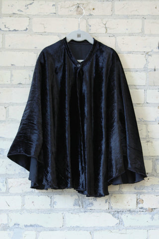 Black Velvet Capelet