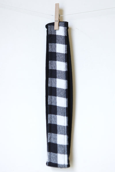 Black & White Plaid Headband