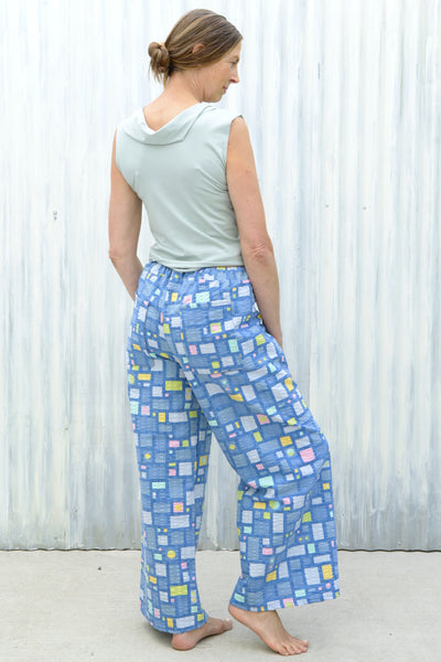 Blue Block Party Pants
