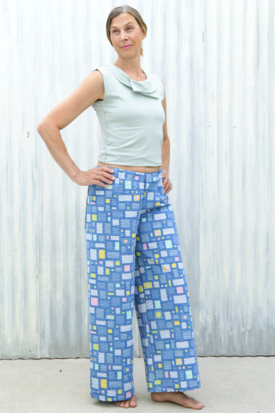 Blue Block Party Pants