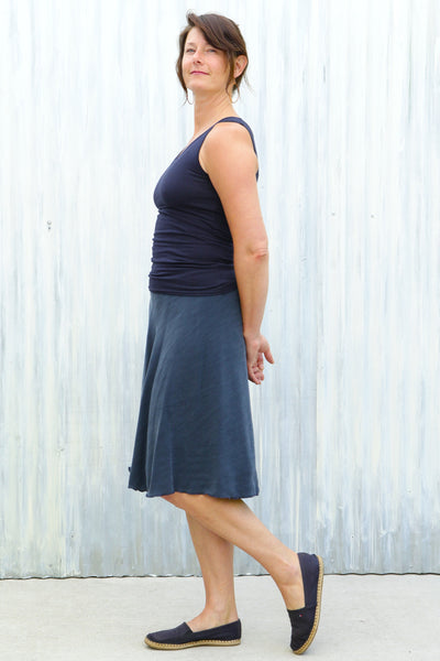 Navy Catalina Wrap Skirt