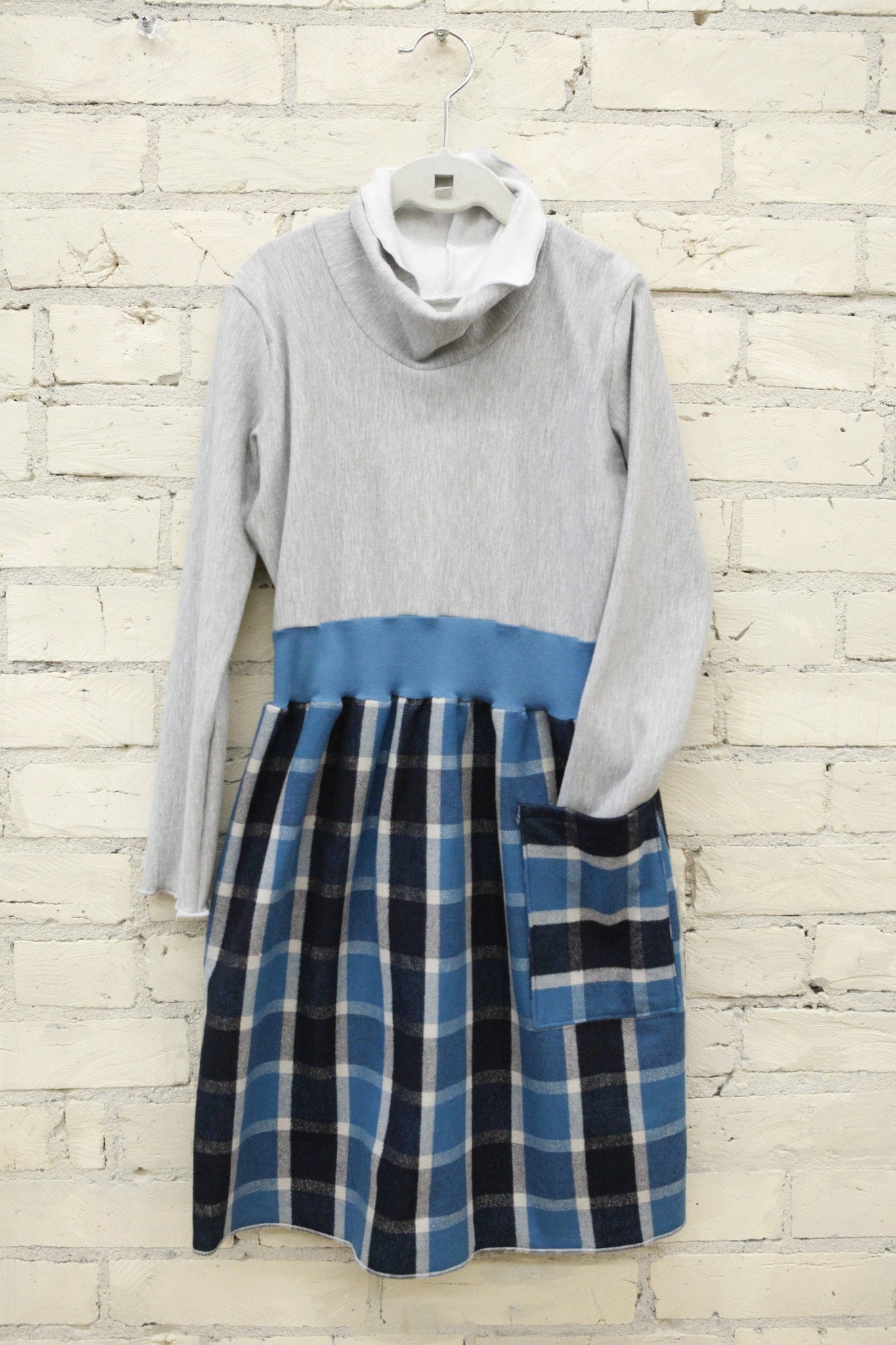 Blue Plaid Dress (6-8 Years)