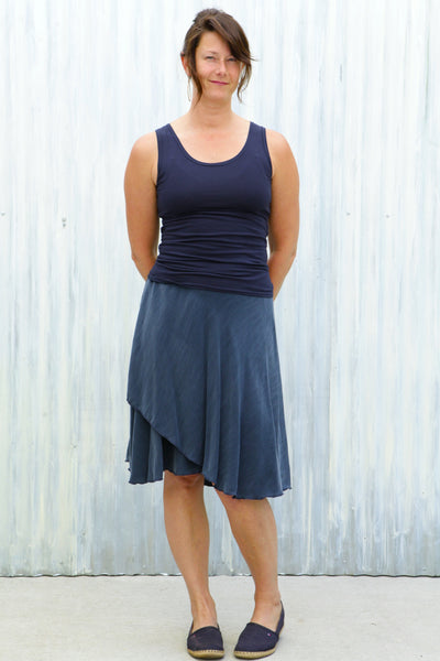 Navy Catalina Wrap Skirt