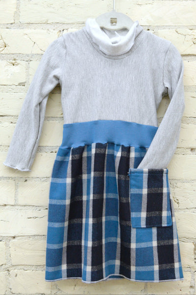Blue Plaid Dress (1-2 Years)