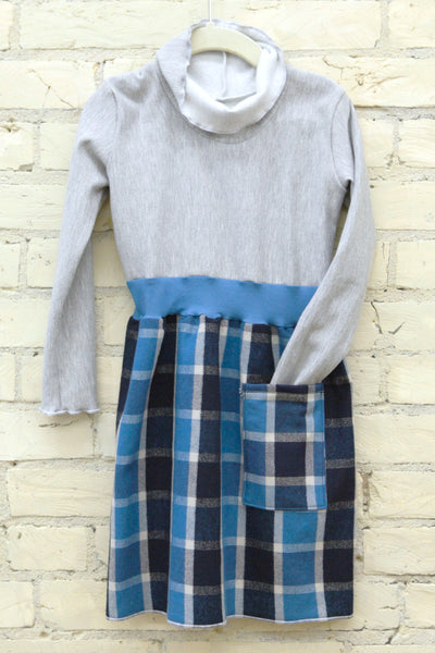 Blue Plaid Dress (3-5 Years)