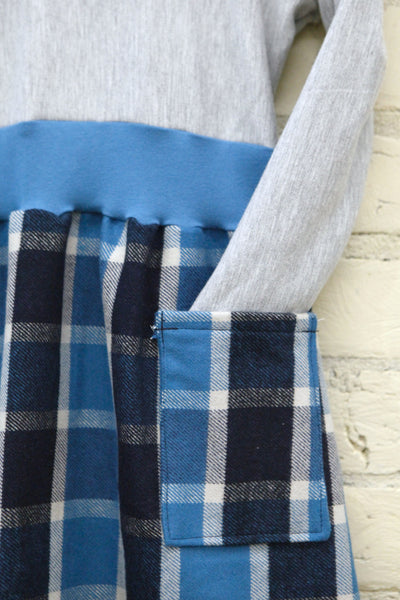 Blue Plaid Dress (1-2 Years)