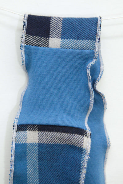 Blue Plaid Patchwork Headband