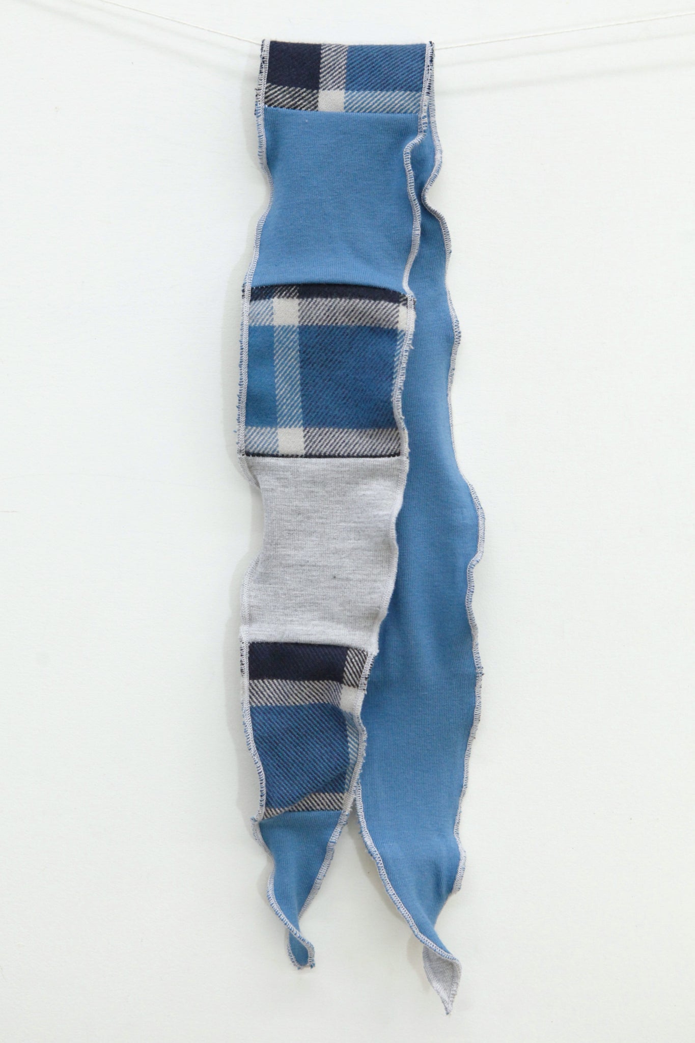 Blue Plaid Patchwork Headband