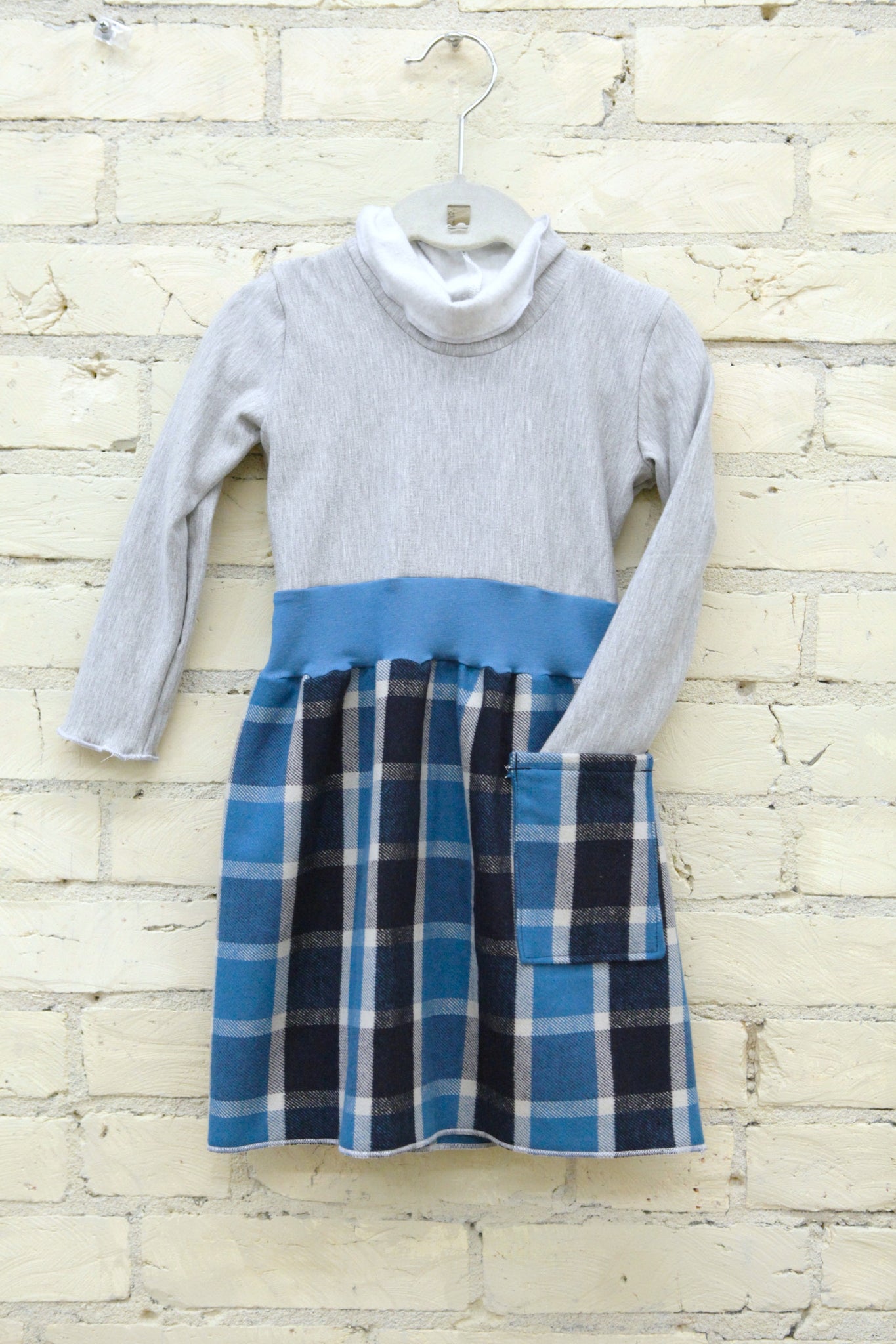 Blue Plaid Dress (1-2 Years)