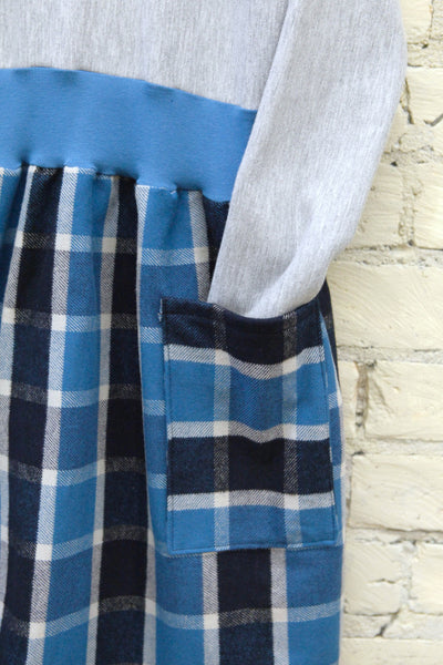 Blue Plaid Dress (6-8 Years)