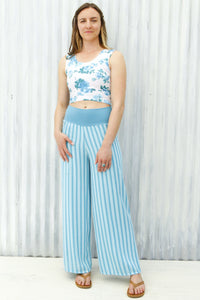 Azure Stripe Pants