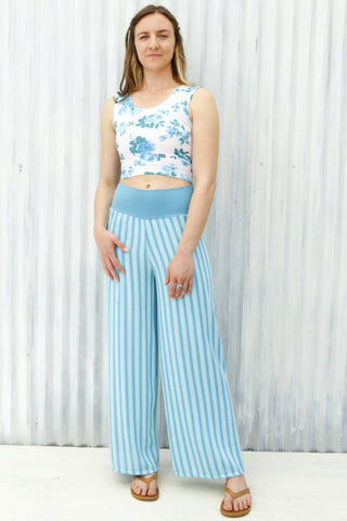 Azure Stripe Pants