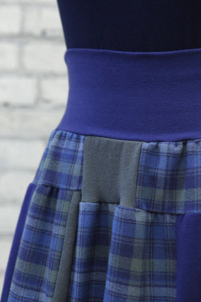 Cool Plaid Peasant Skirt