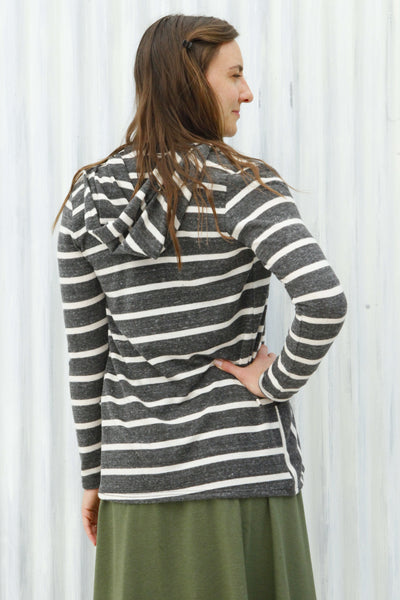 Charcoal Stripe Eli Cardigan