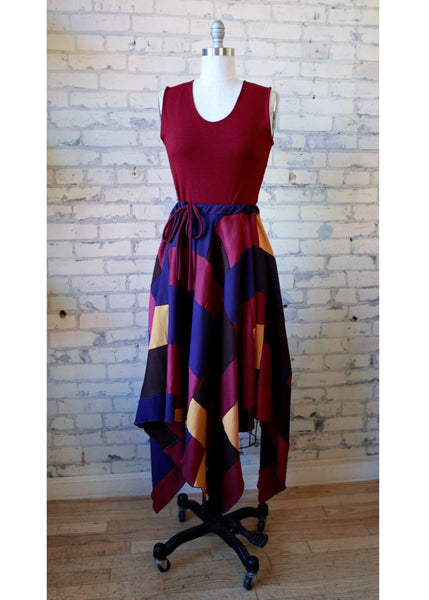Fall Colors Patchwork Skirt or Poncho