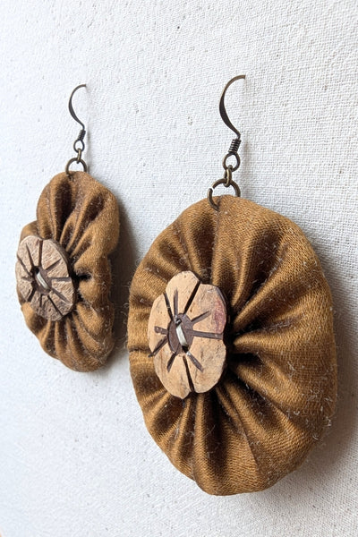 Bronze Flower Earrings