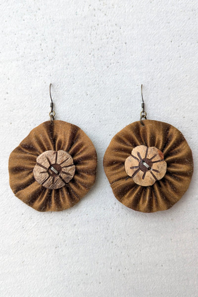 Bronze Flower Earrings