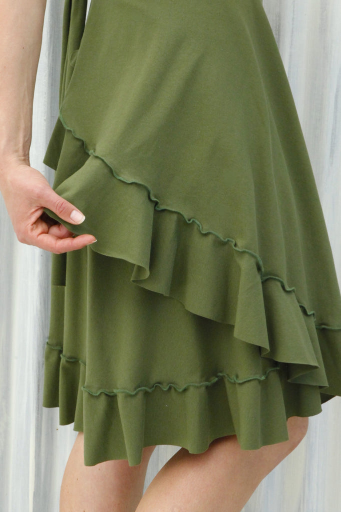 Green Jasper Wrap Dress M/L Green Jasper Wrap Dress M/L
