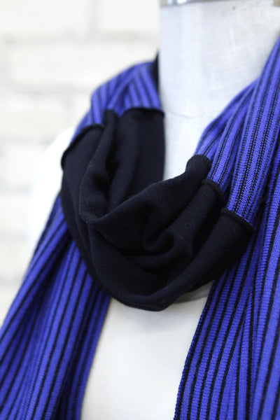 Blue Breton Patchwork Scarf