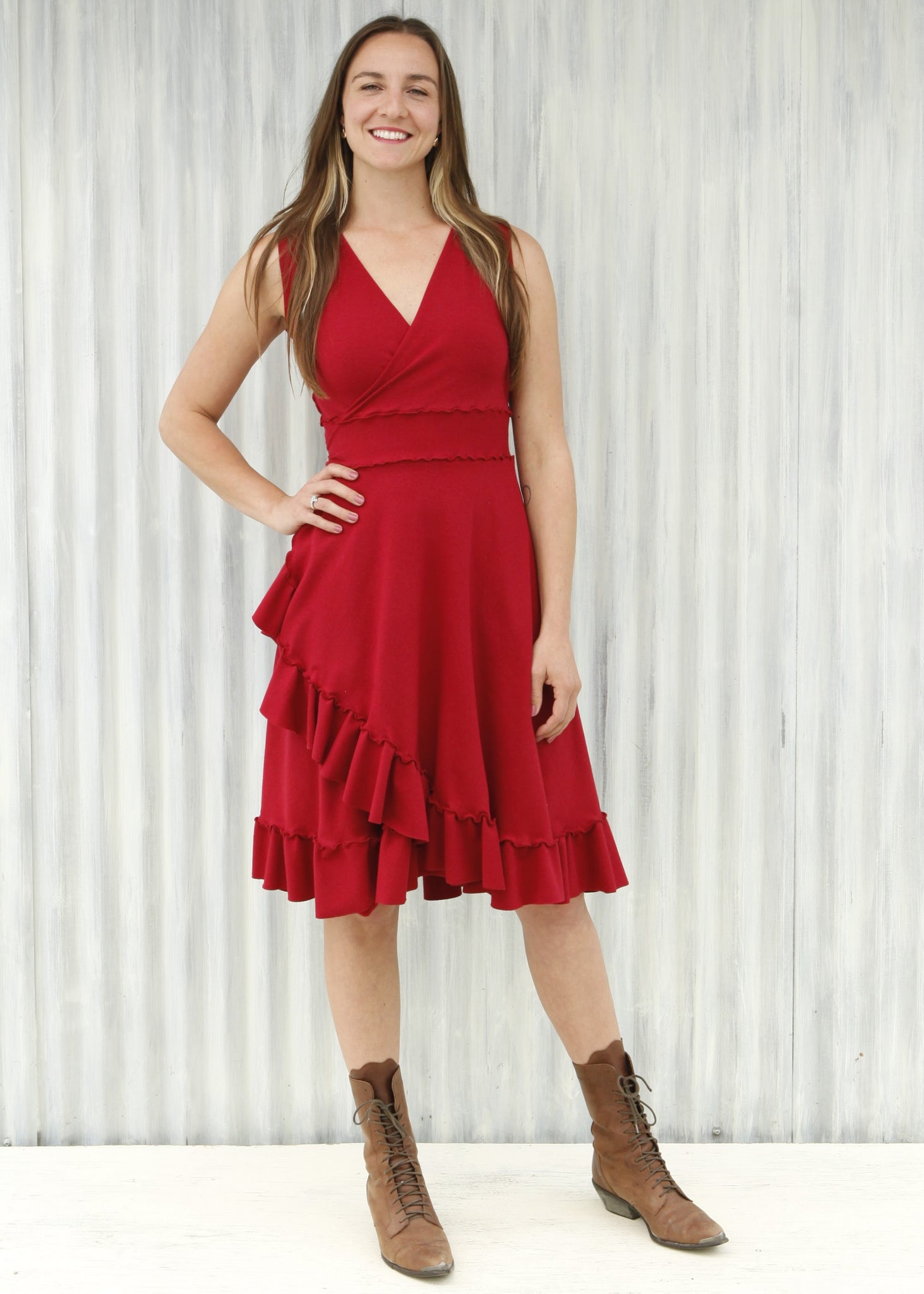 Red Jasper Wrap Dress
