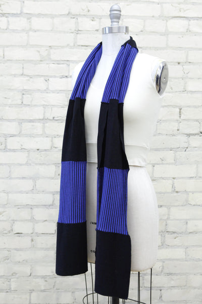 Blue Breton Patchwork Scarf