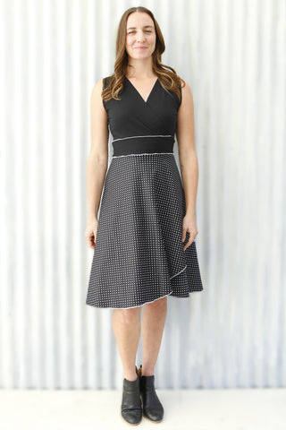 Polka Dot Wrap Dress (Custom Made)