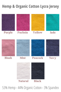 Hemp & Organic Cotton Lycra Jersey Color Samples