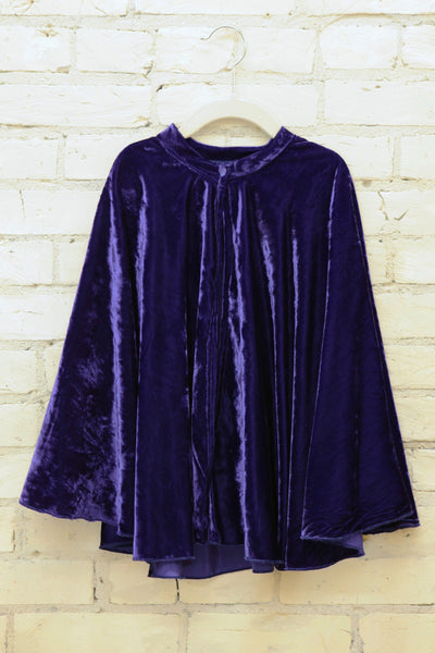 Indigo Velvet Capelet
