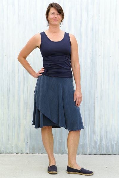 Navy Catalina Wrap Skirt