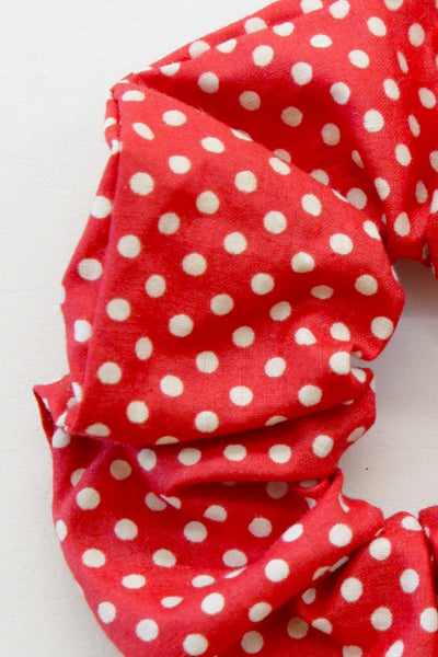 Little Red Polka Dot Scrunchie