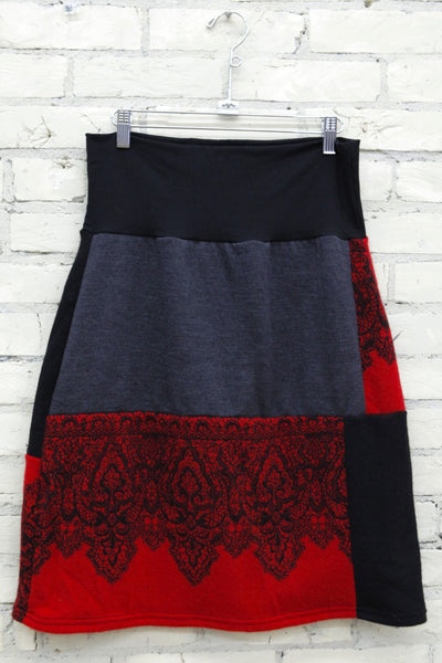 Red Racer Sweater Skirt