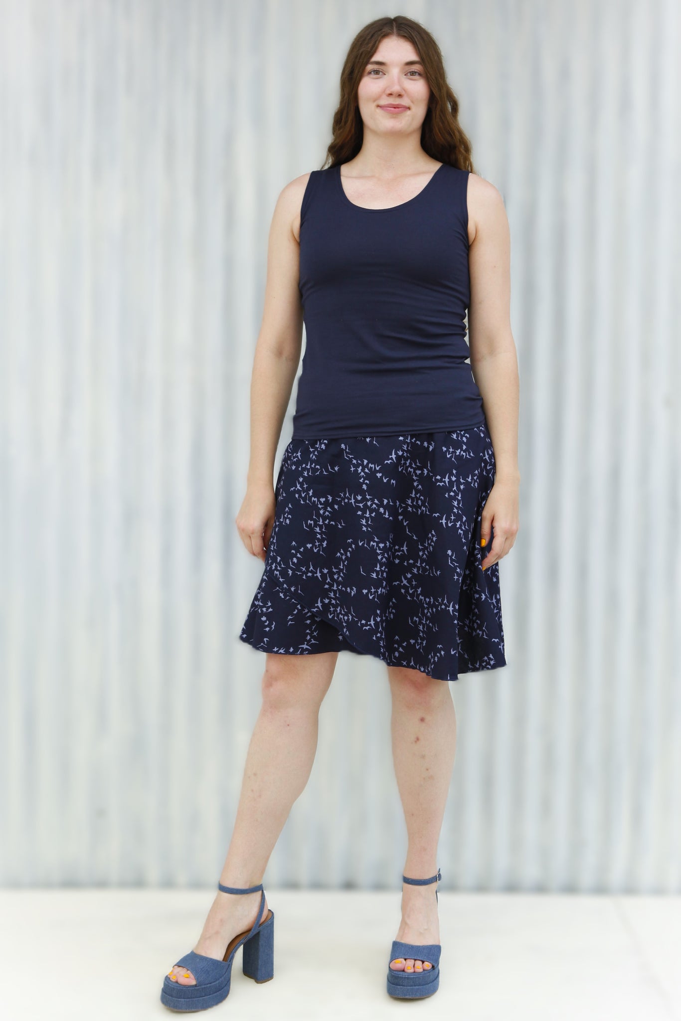 Midnight Warbler Wrap Skirt