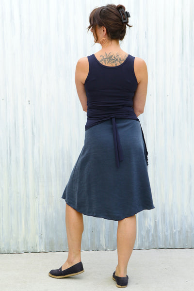 Navy Catalina Wrap Skirt