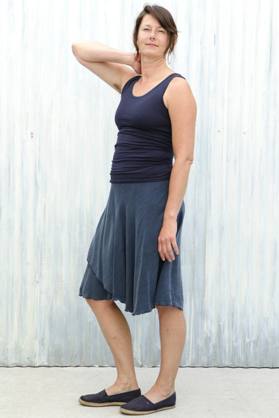 Navy Catalina Wrap Skirt
