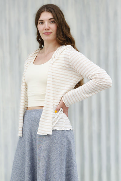 Peach Stripe Isabella Cardigan