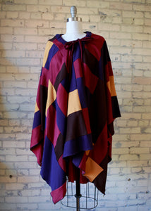 Fall Colors Patchwork Skirt or Poncho