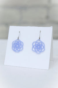 Baby Blue Star Beaded Earrings