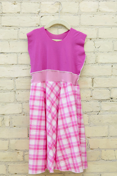 Pink Plaid Dress (6-8 Years)