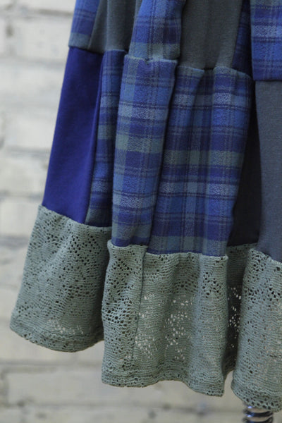 Cool Plaid Peasant Skirt